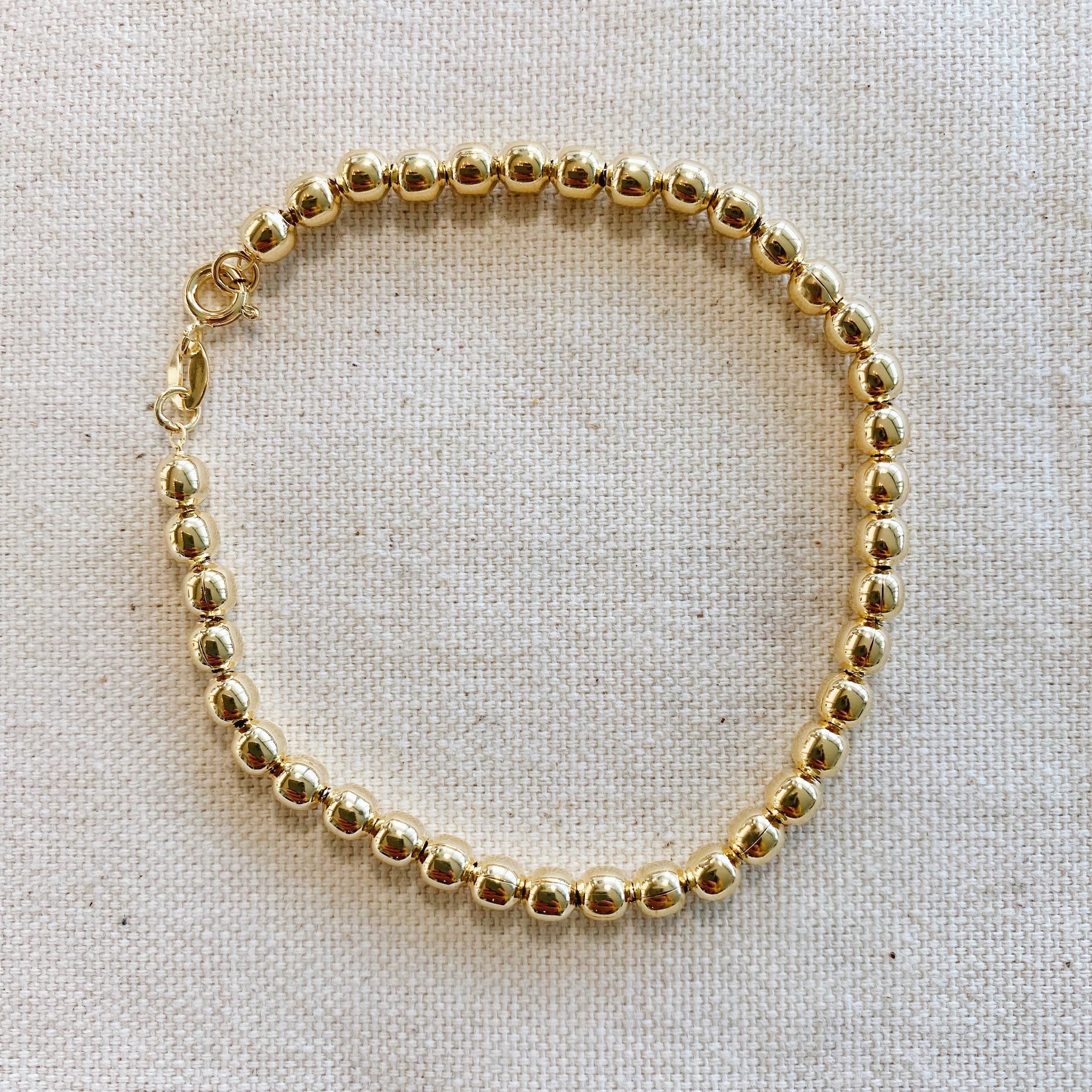 18k Gold Filled Large Beaded Bracelet — Public Jewellery