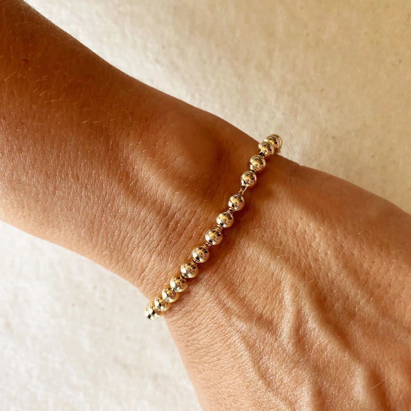 18k Gold Filled Large Beaded Bracelet — Public Jewellery