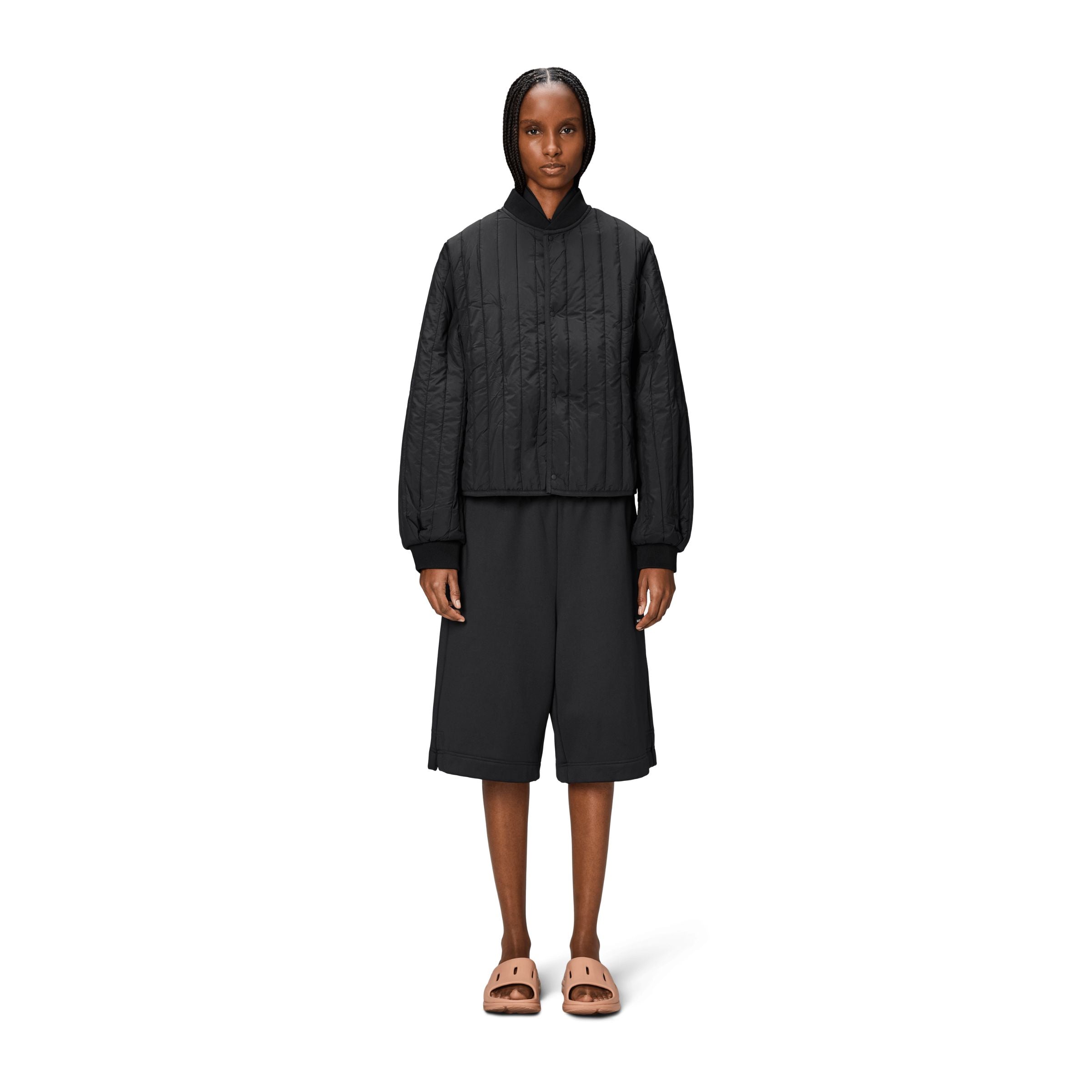 Rains Banja Liner Bomber W Jacket — Black