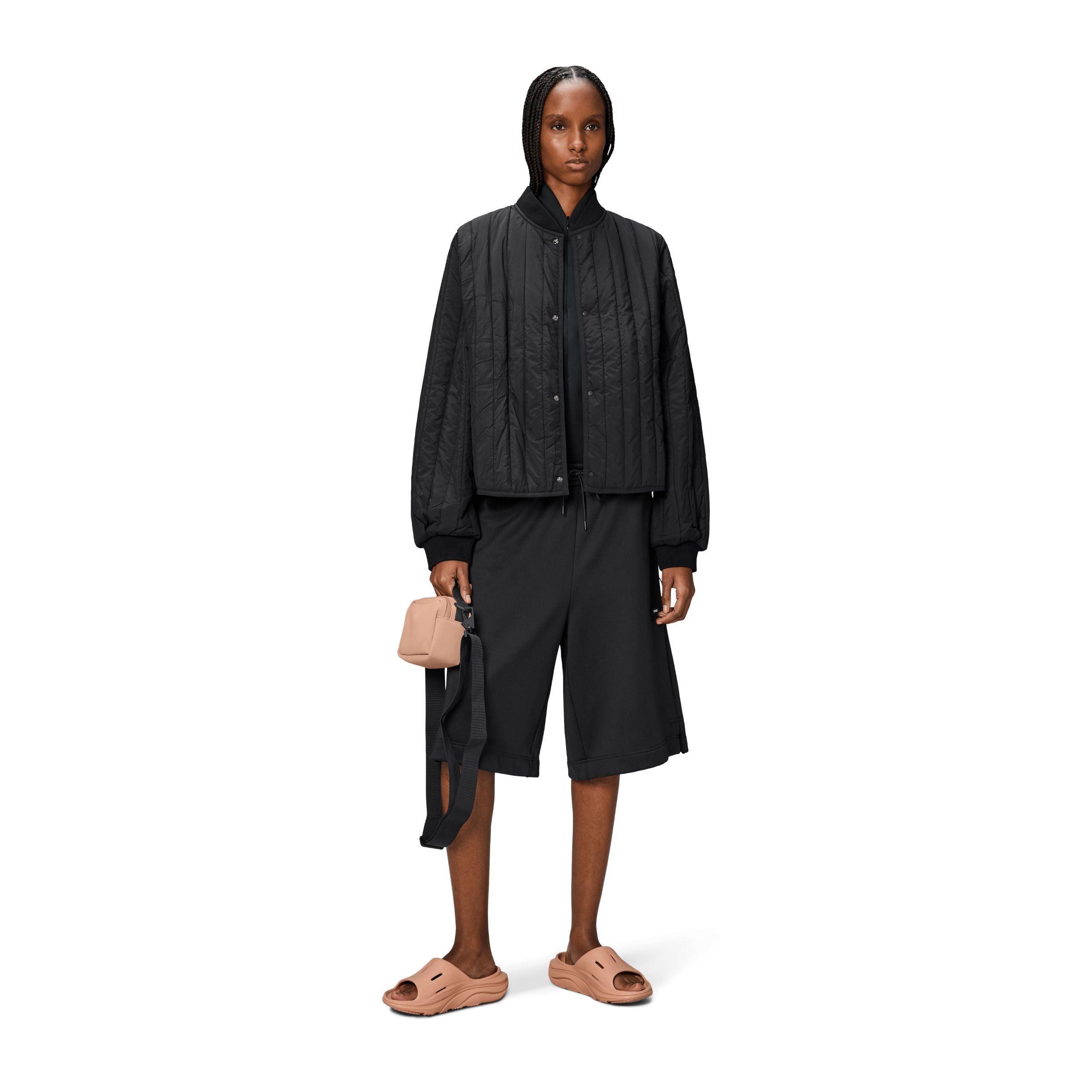Rains Banja Liner Bomber W Jacket — Black