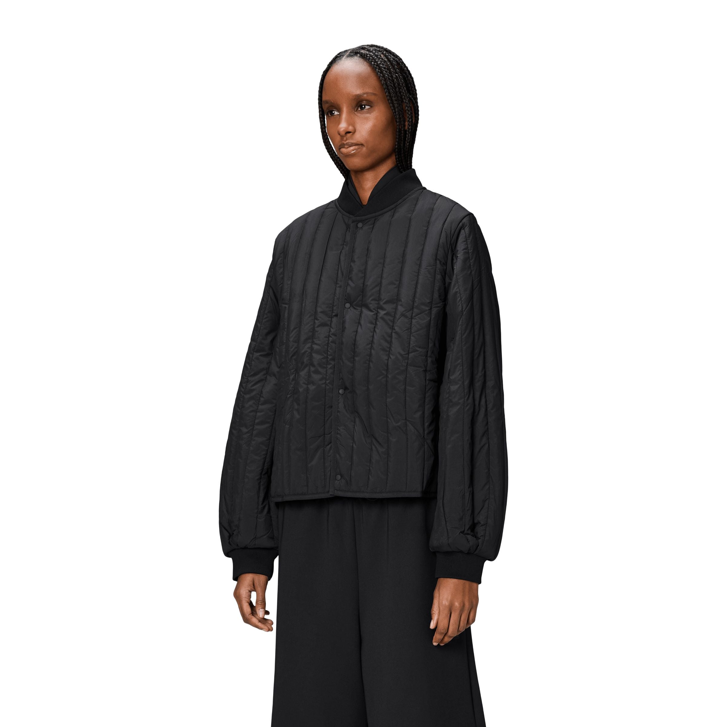 Rains Banja Liner Bomber W Jacket — Black