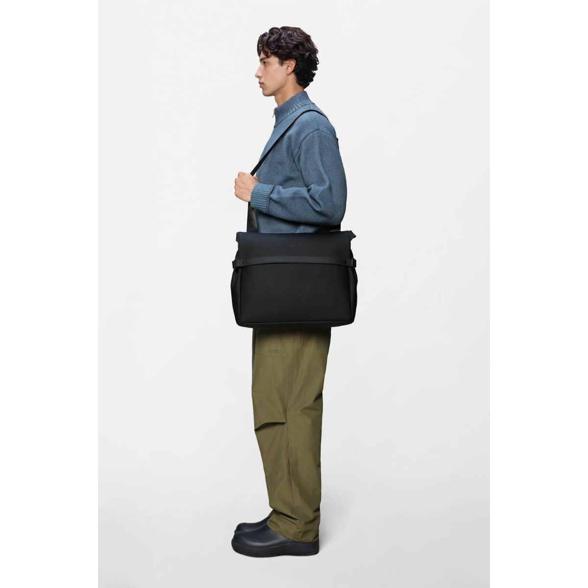 Rains OTG Messenger Bag — Black - Public Mercantile