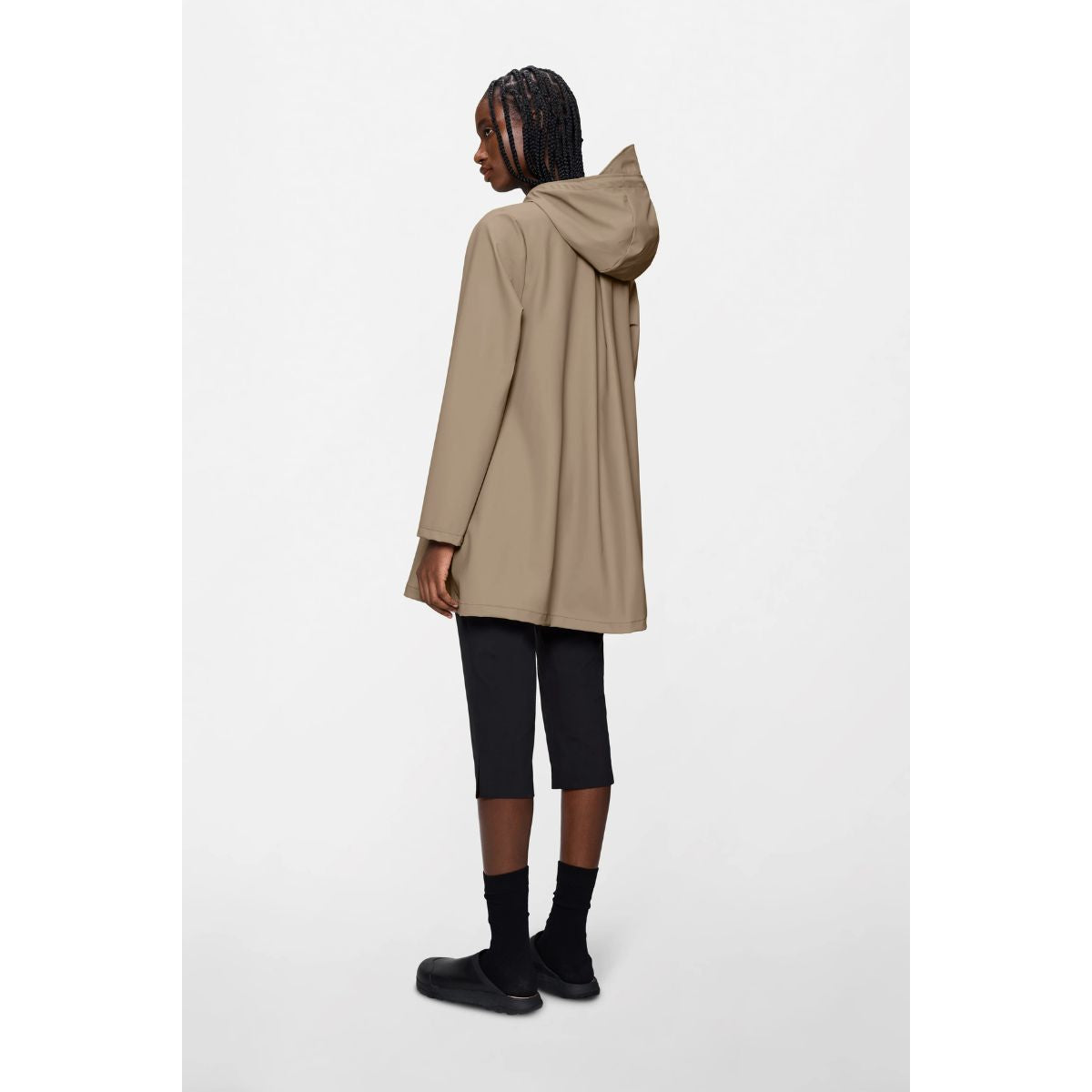 Rains A-Line W Jacket W3 — Beige - Public Mercantile