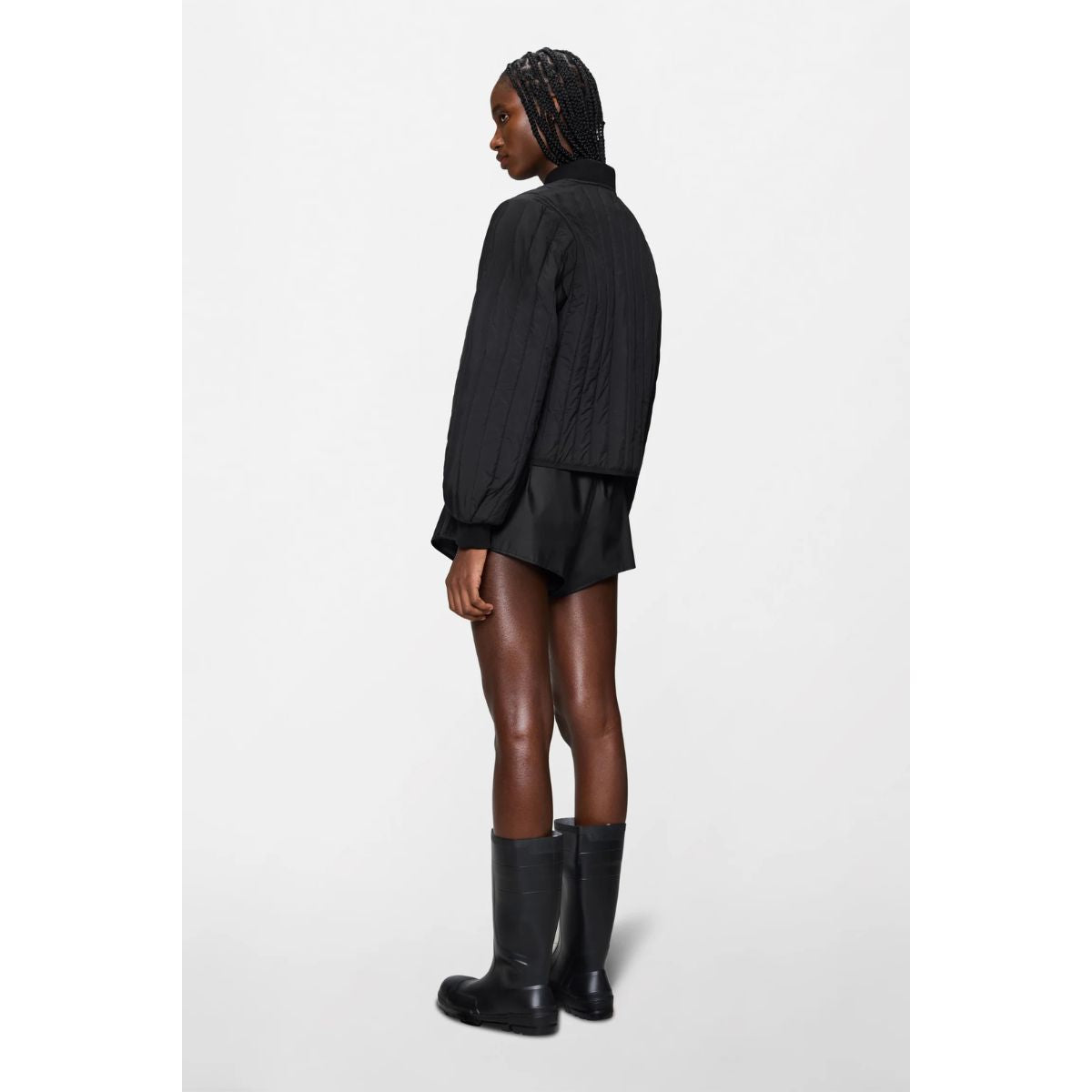 Rains Banja Liner Bomber W Jacket — Black - Public Mercantile