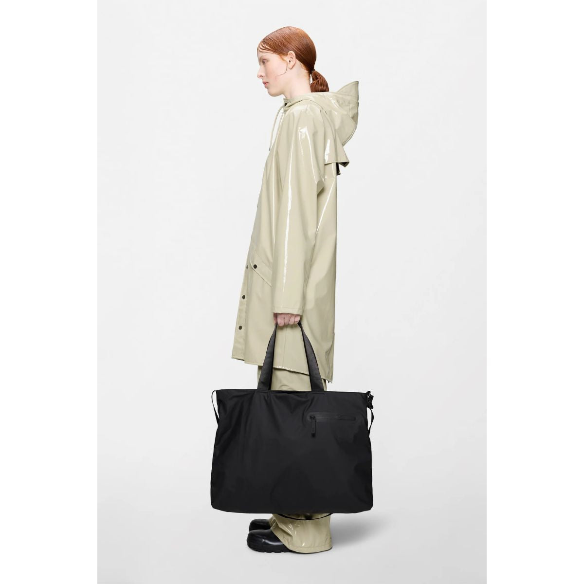 Rains Dash Messenger Tote Bag — Black - Public Mercantile