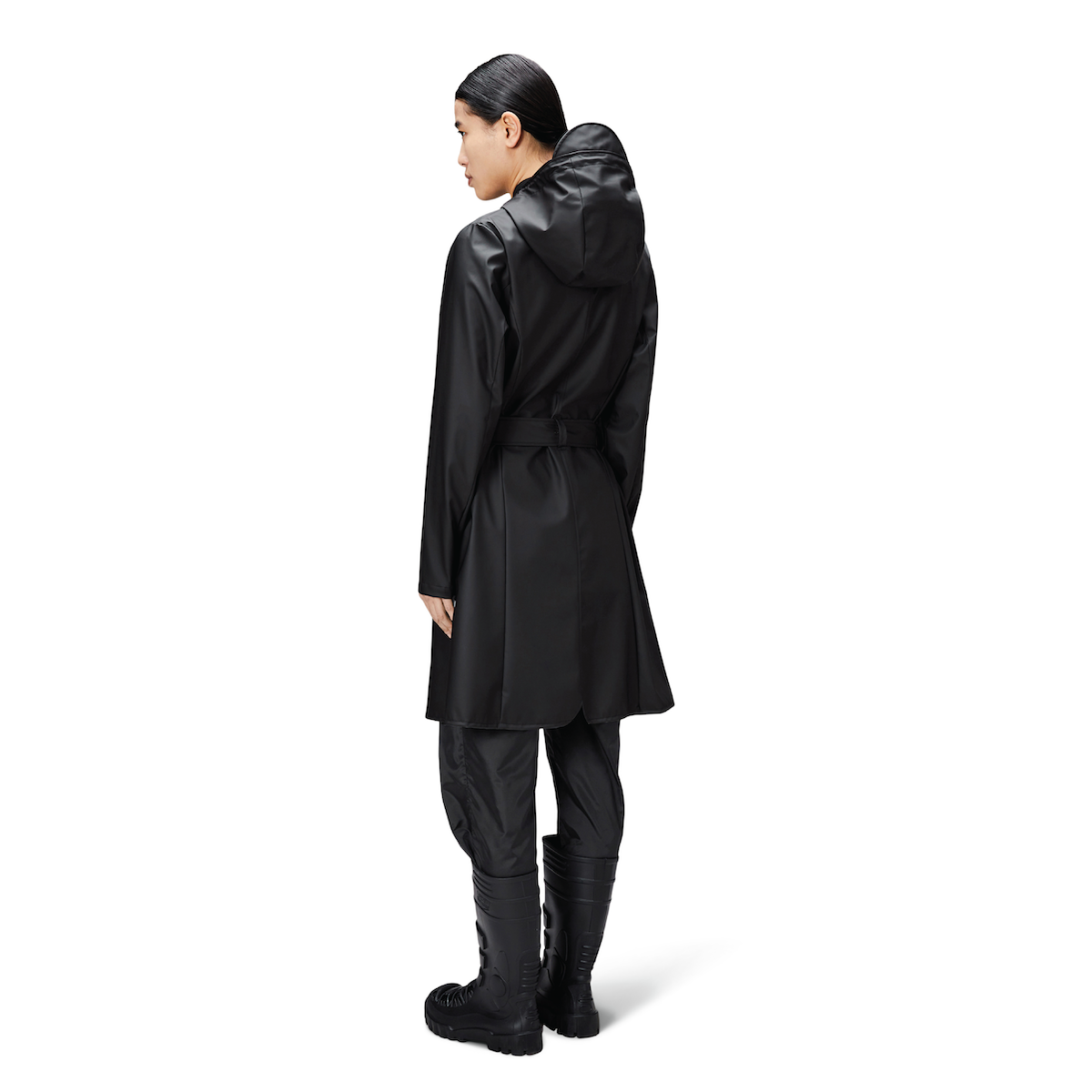 Rains W3 Curve Rain Jacket — Black - Public Mercantile