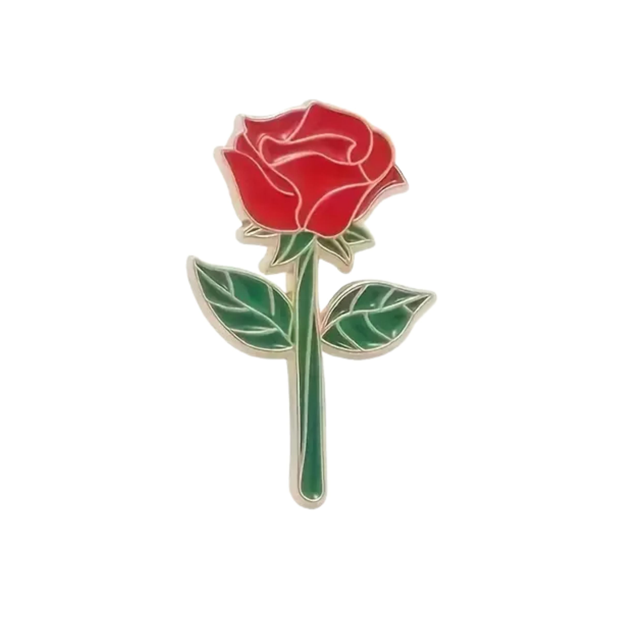 Red Rose Enamel Pin