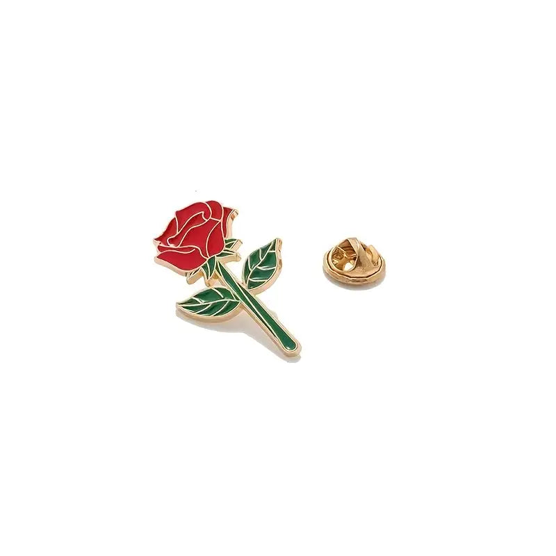 Red Rose Enamel Pin