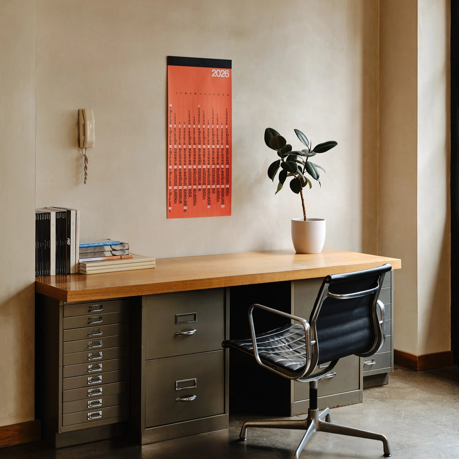 Stendig V 2026 Calendar — Red