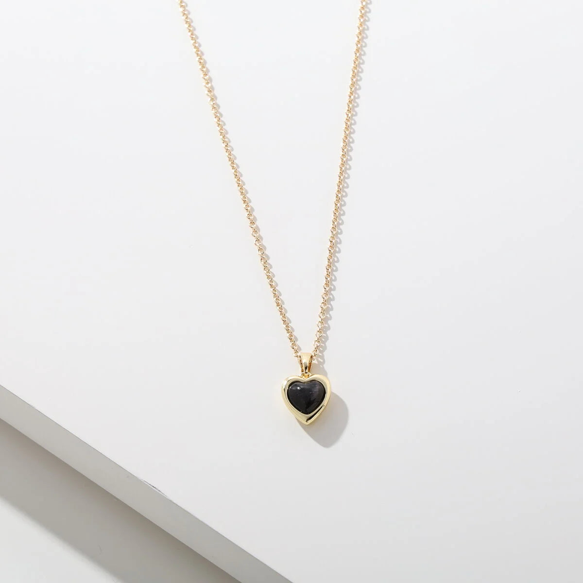 Rita Necklace with Heart Charm — Gold - Public Mercantile