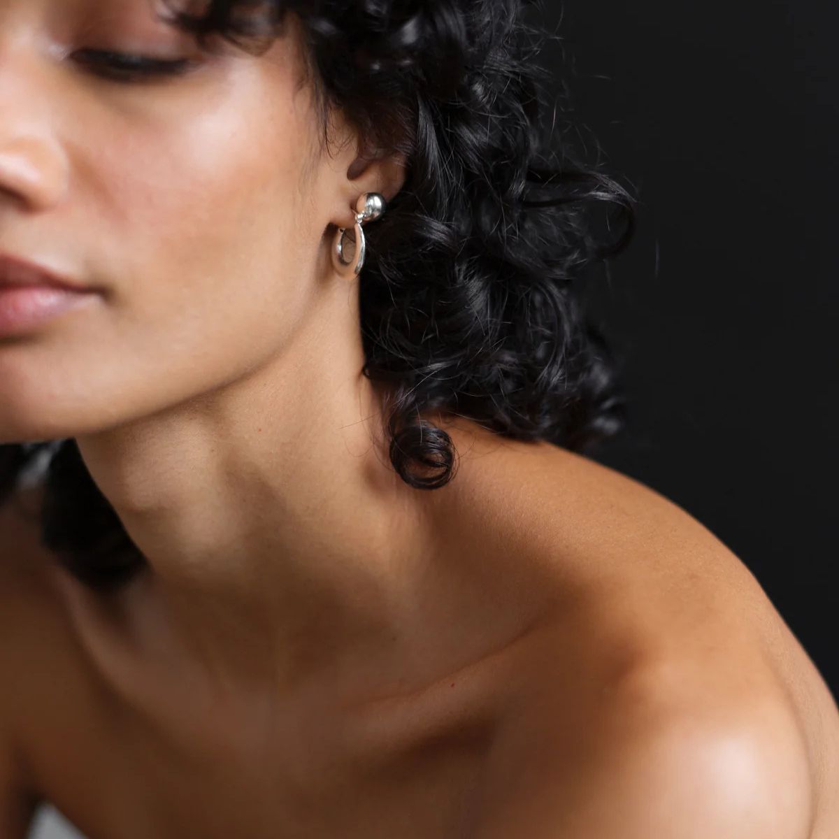 Roan Silver Stud Earrings — Lisbeth