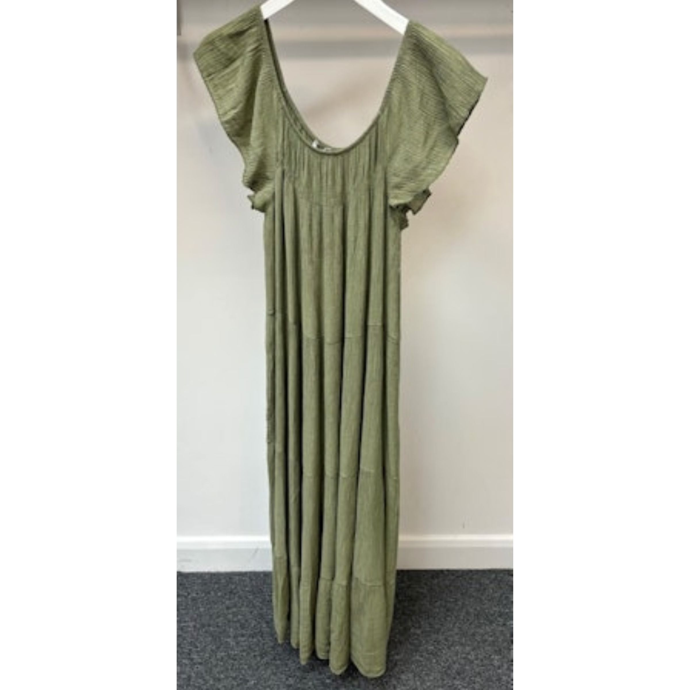 Camila Crepe Dress — Olive