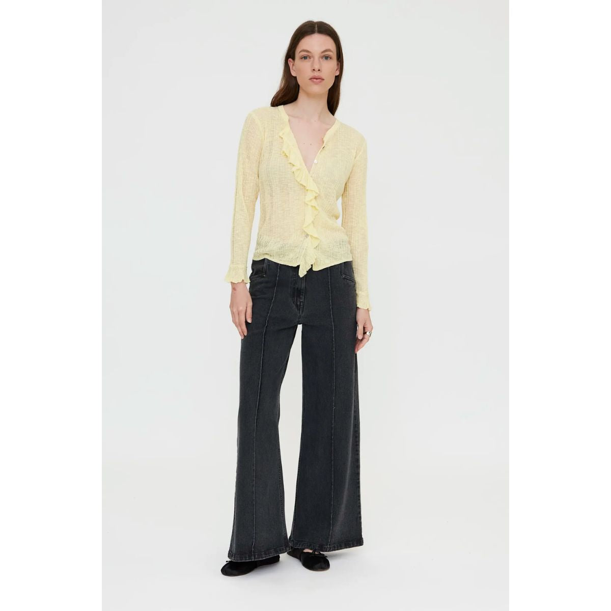 Soft Yellow Sheer Cardigan — Wild Pony - Public Mercantile
