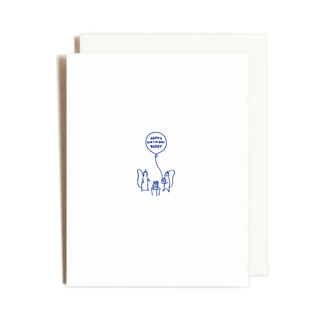 Carte typographique d'anniversaire Champignons
