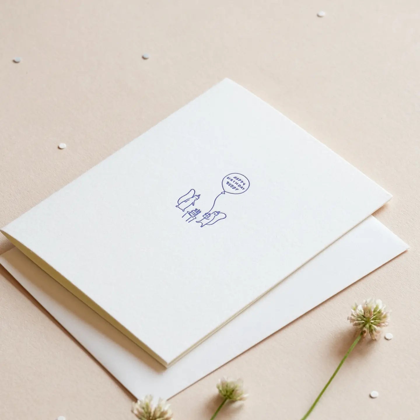 Carte typographique d'anniversaire Champignons