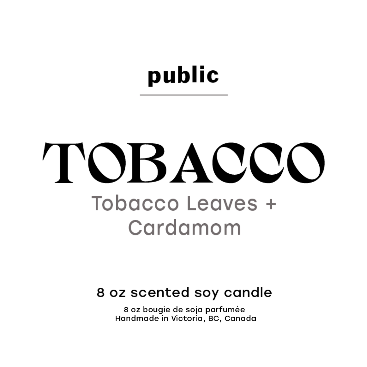 Tobacco Soy Candle — Public
