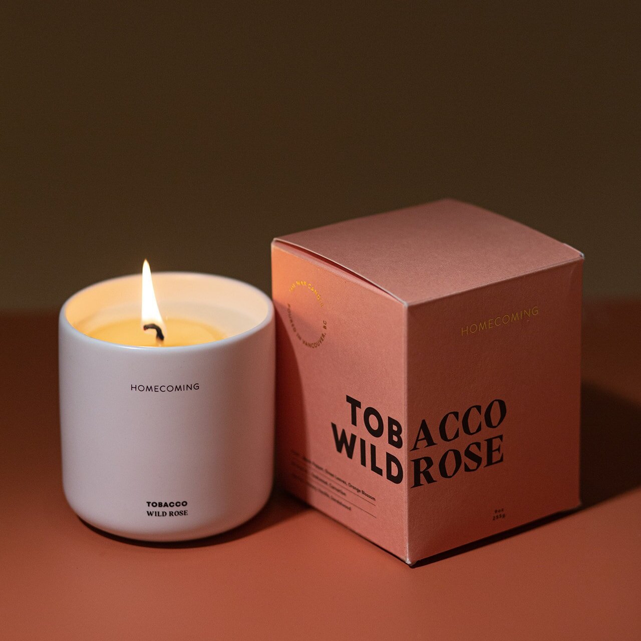 Tobacco Wild Rose Soy Wax Candle - Public Mercantile