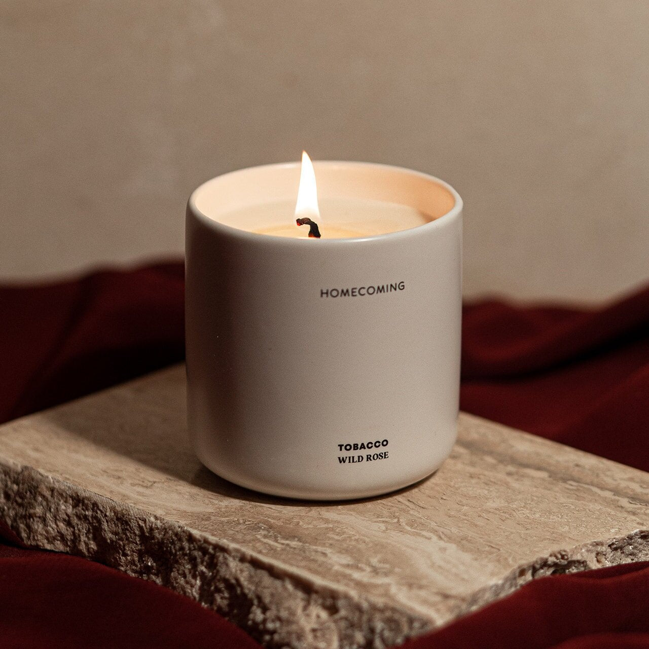 Tobacco Wild Rose Soy Wax Candle - Public Mercantile
