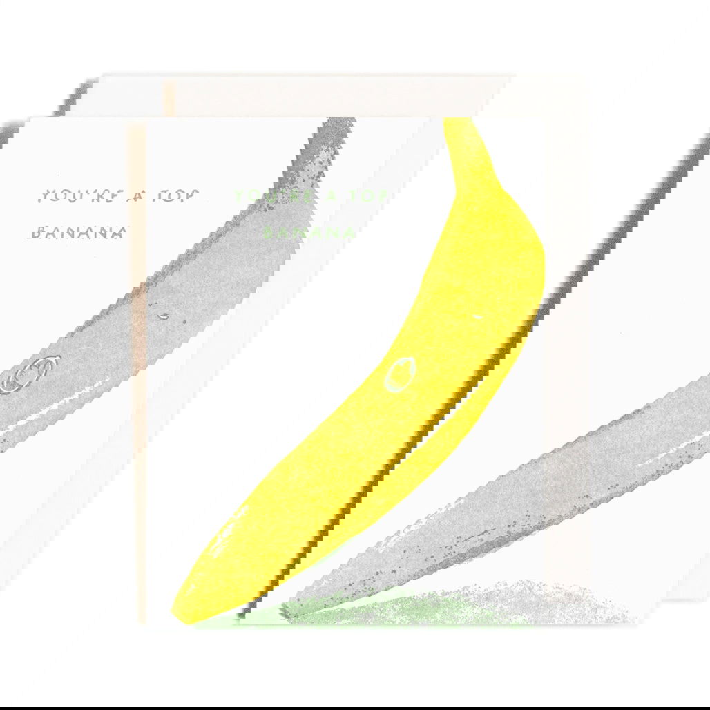 Top Banana Letterpress Card - Public Mercantile