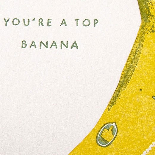 Top Banana Letterpress Card - Public Mercantile