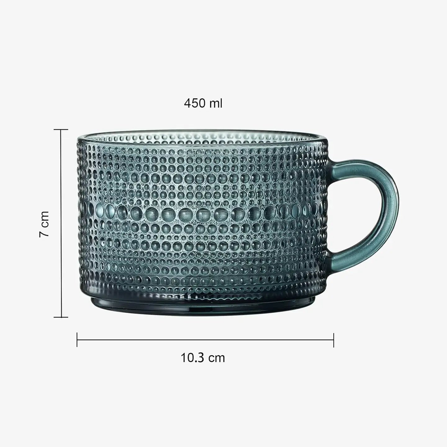 Vintage Hobnail Glass Coffee Mugs - Public Mercantile