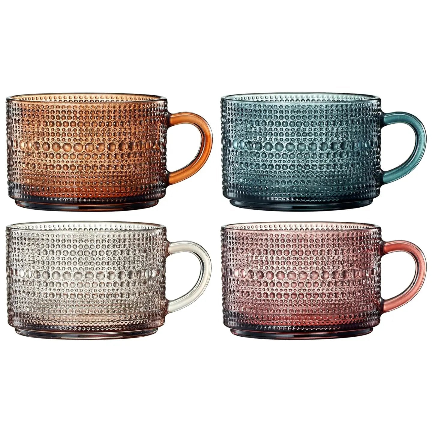 Vintage Hobnail Glass Coffee Mugs - Public Mercantile