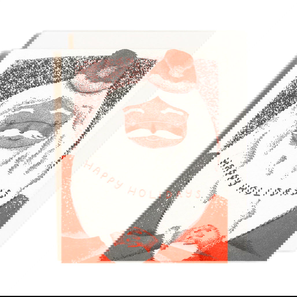 Vintage Santa Holiday Letterpress Card - Public Mercantile