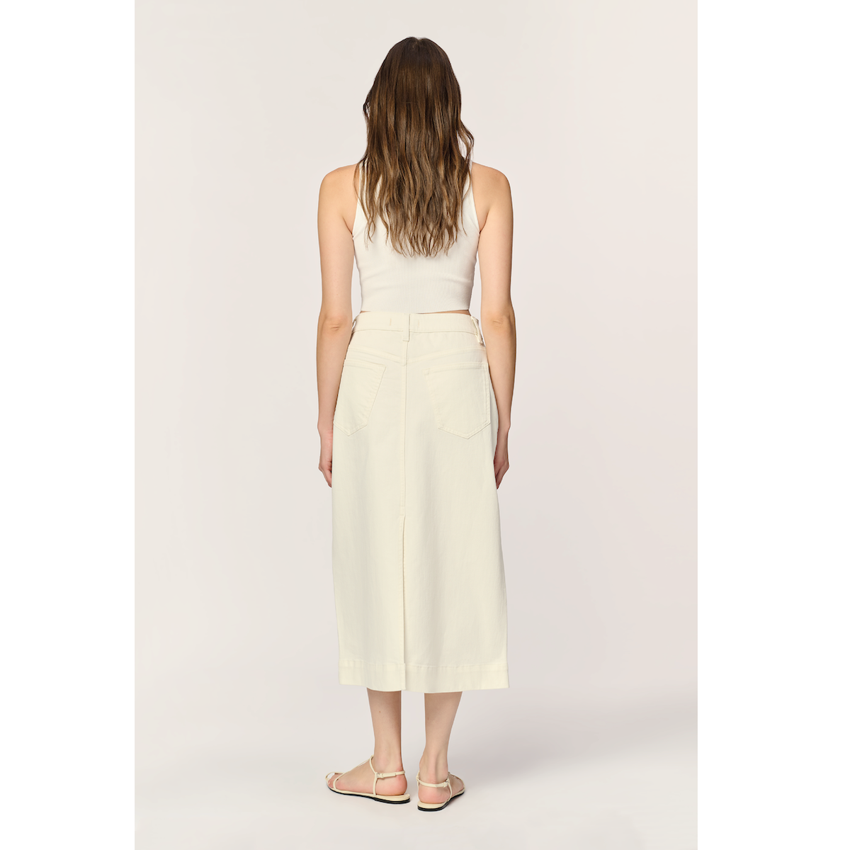 Warp + Weft Denim LIN Skirt — Cloud - Public Mercantile