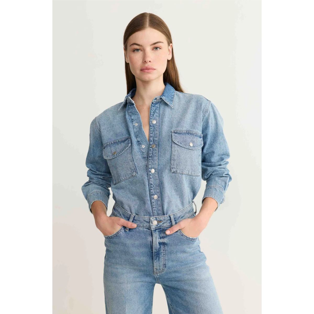 Blazer en denim TPA chaîne et trame — Watersong