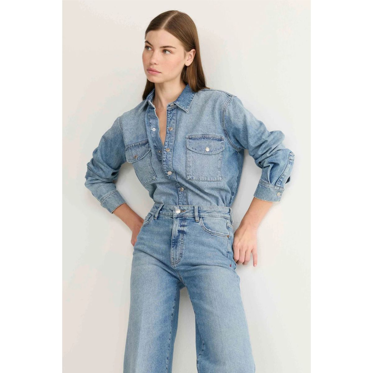 Blazer en denim TPA chaîne et trame — Watersong
