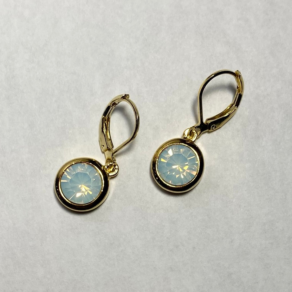 Sophie French Clasp Earrings — White Opal - Public Mercantile
