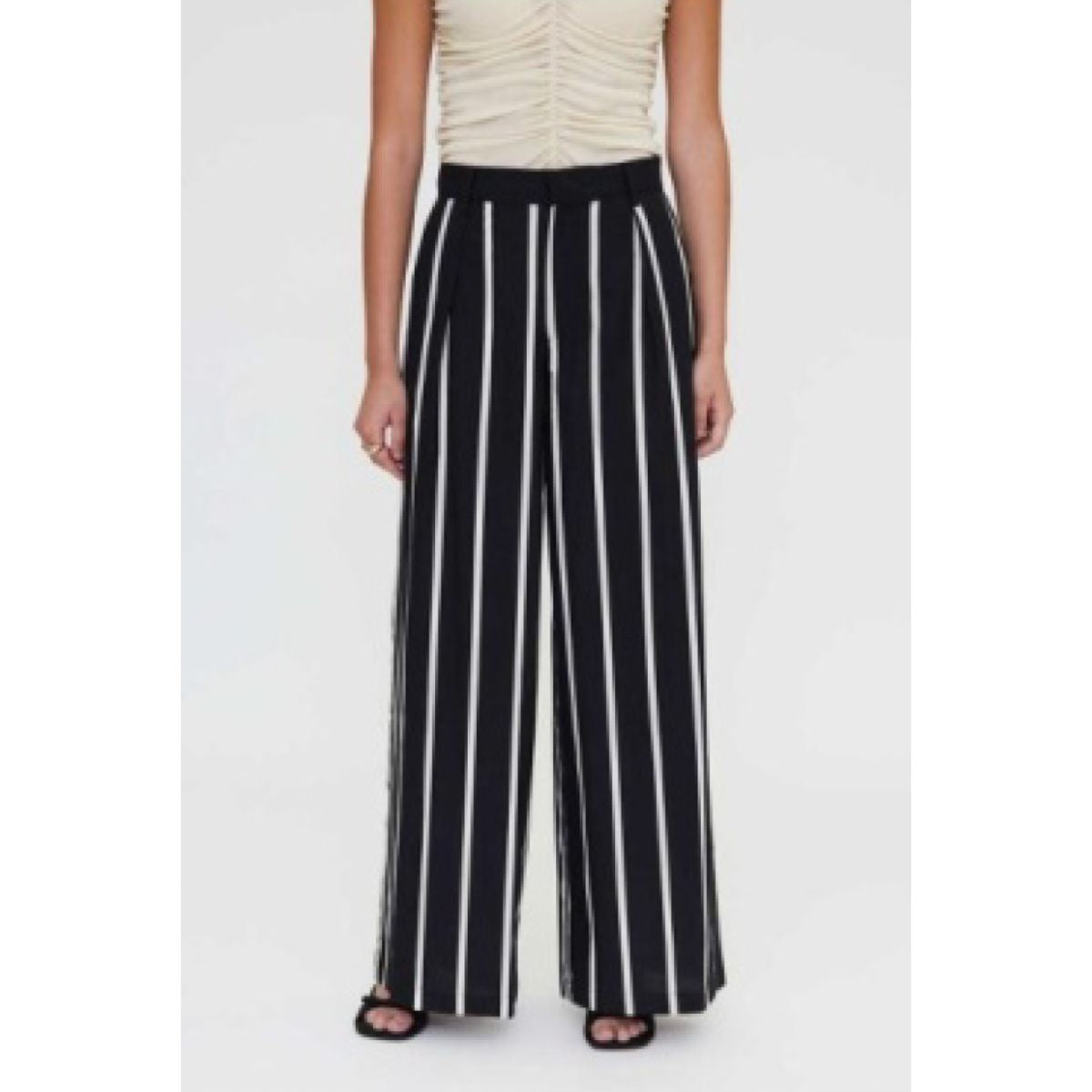 Black Striped Cotton Pants — Wild Pony - Public Mercantile