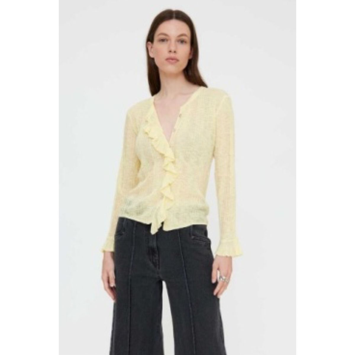 Soft Yellow Sheer Cardigan — Wild Pony - Public Mercantile