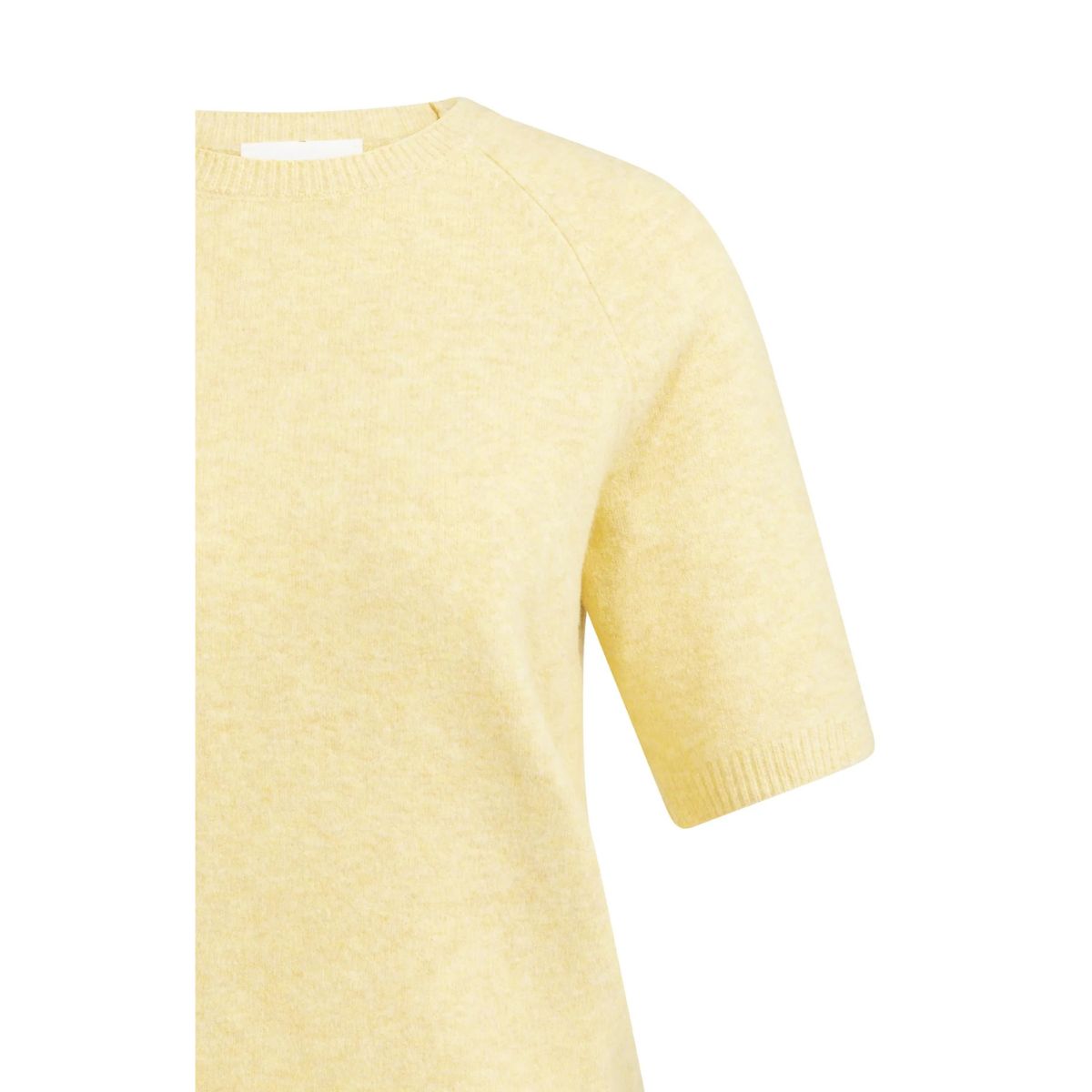 YAYA Soft Short-Sleeved Sweater — Reed Yellow Melange - Public Mercantile