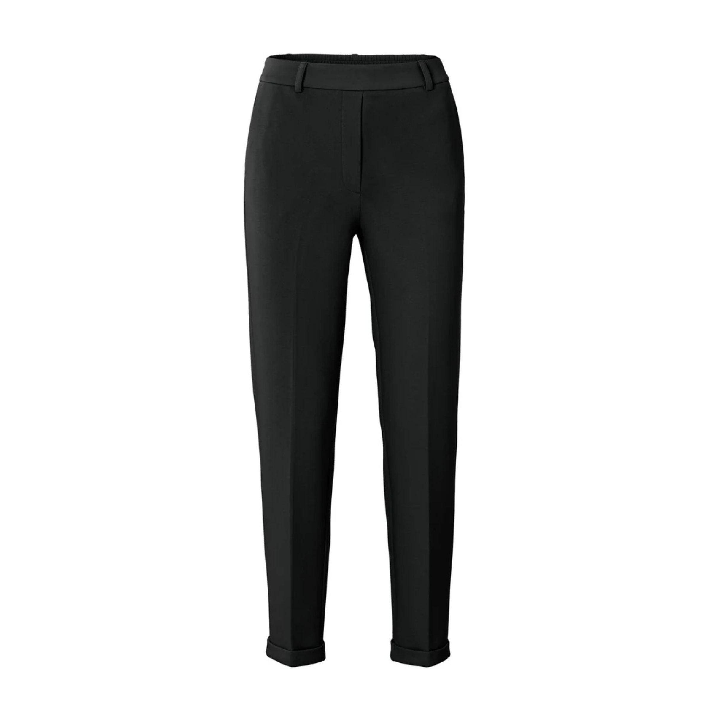 YAYA Straight Scuba Trousers — Pirate Black