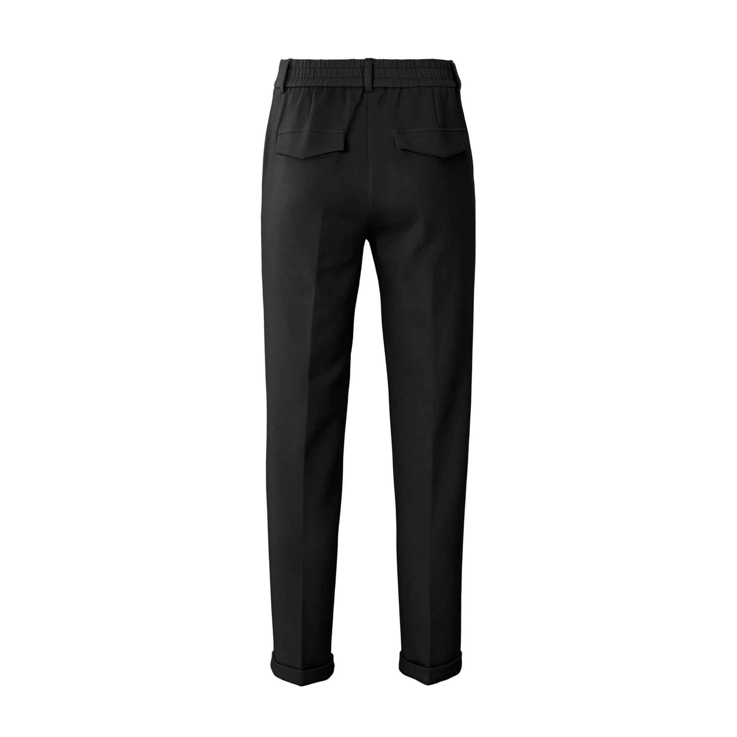 YAYA Straight Scuba Trousers — Pirate Black