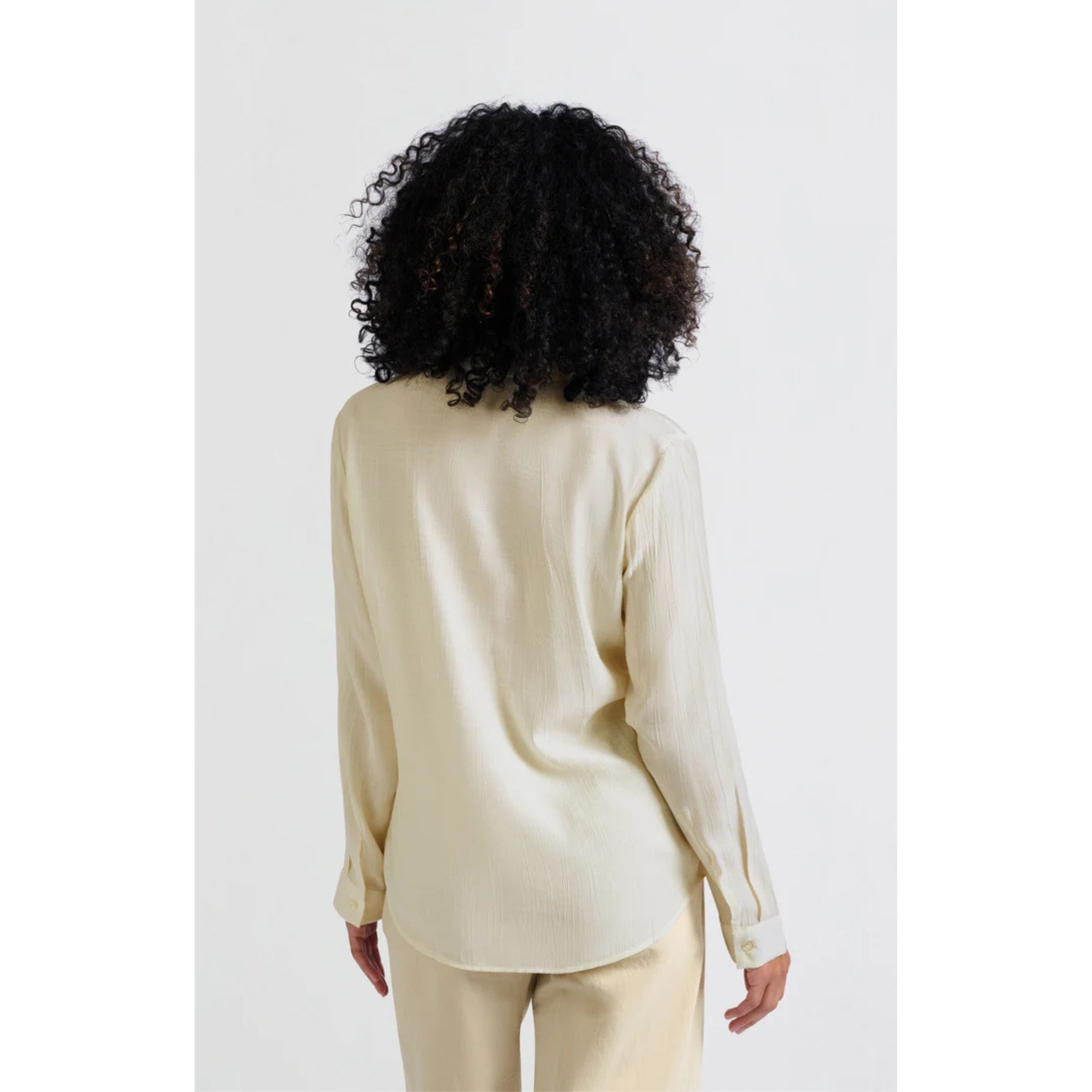YAYA Textured Blouse — Off White