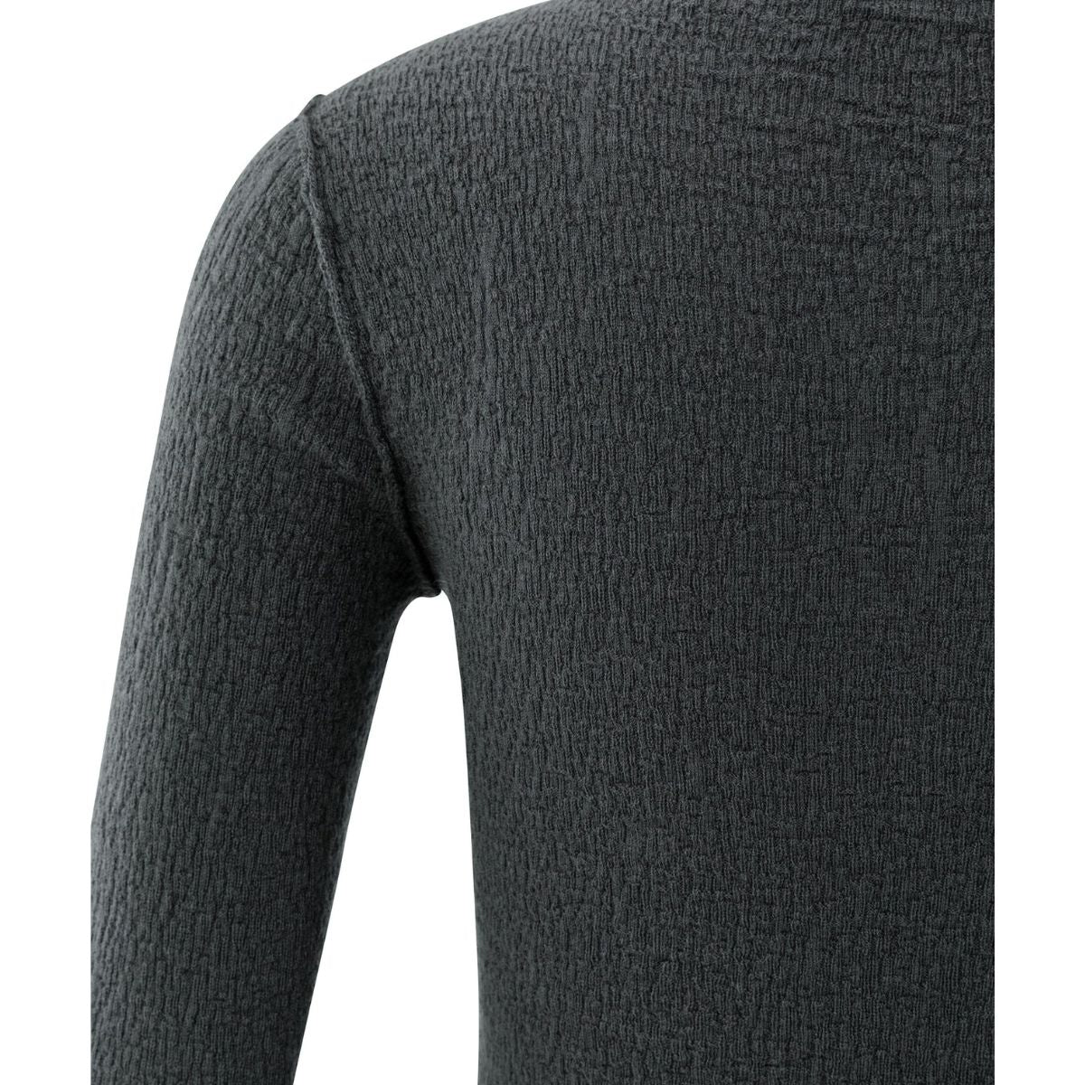YAYA Textured Knitted Top — Oyster Black