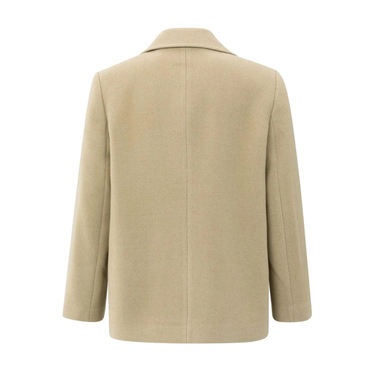 YAYA Woven Short Coat — Sand Beige