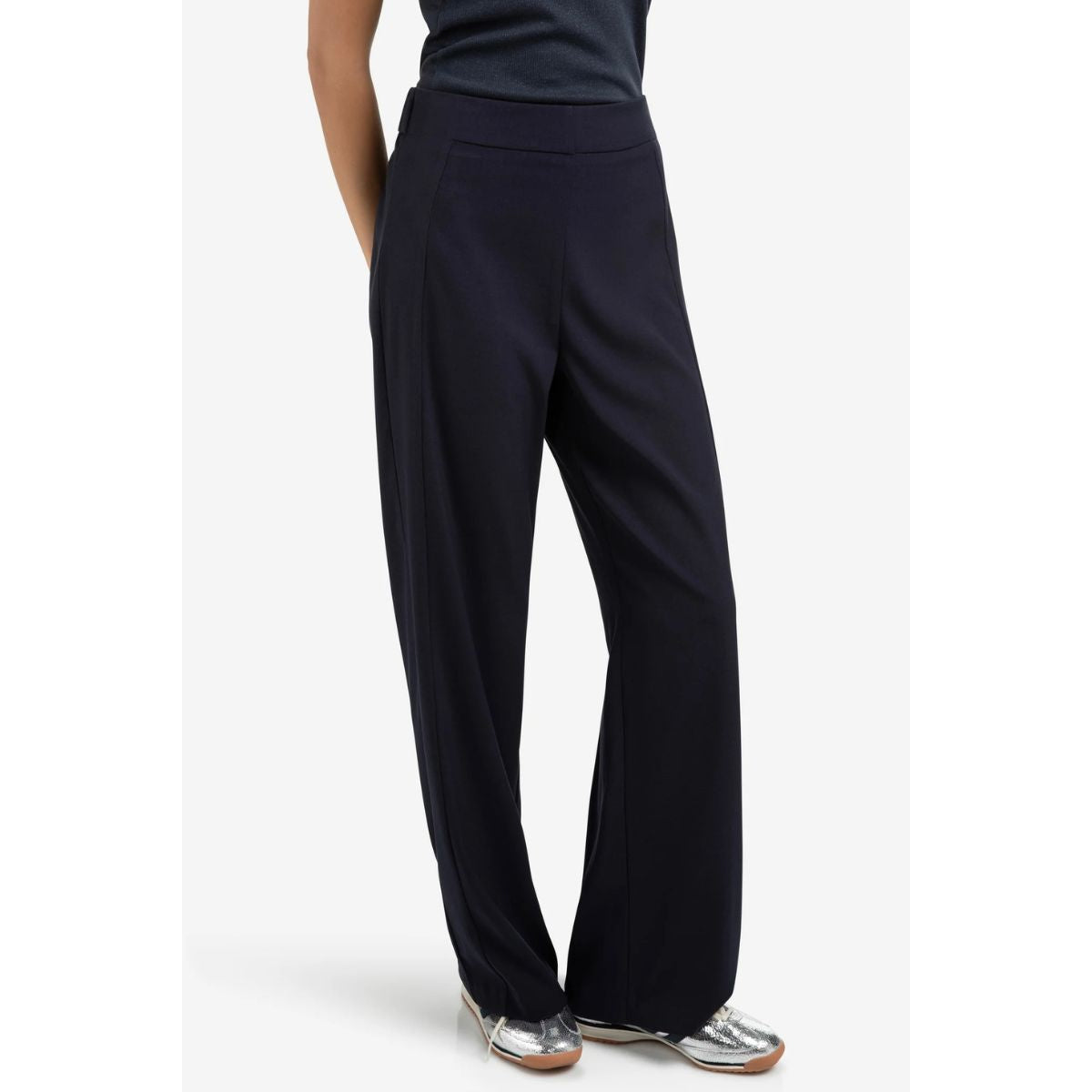 YAYA Woven Wide Leg Pants — Inkwell Blue