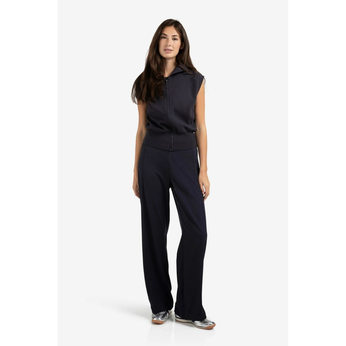 YAYA Woven Wide Leg Pants — Inkwell Blue