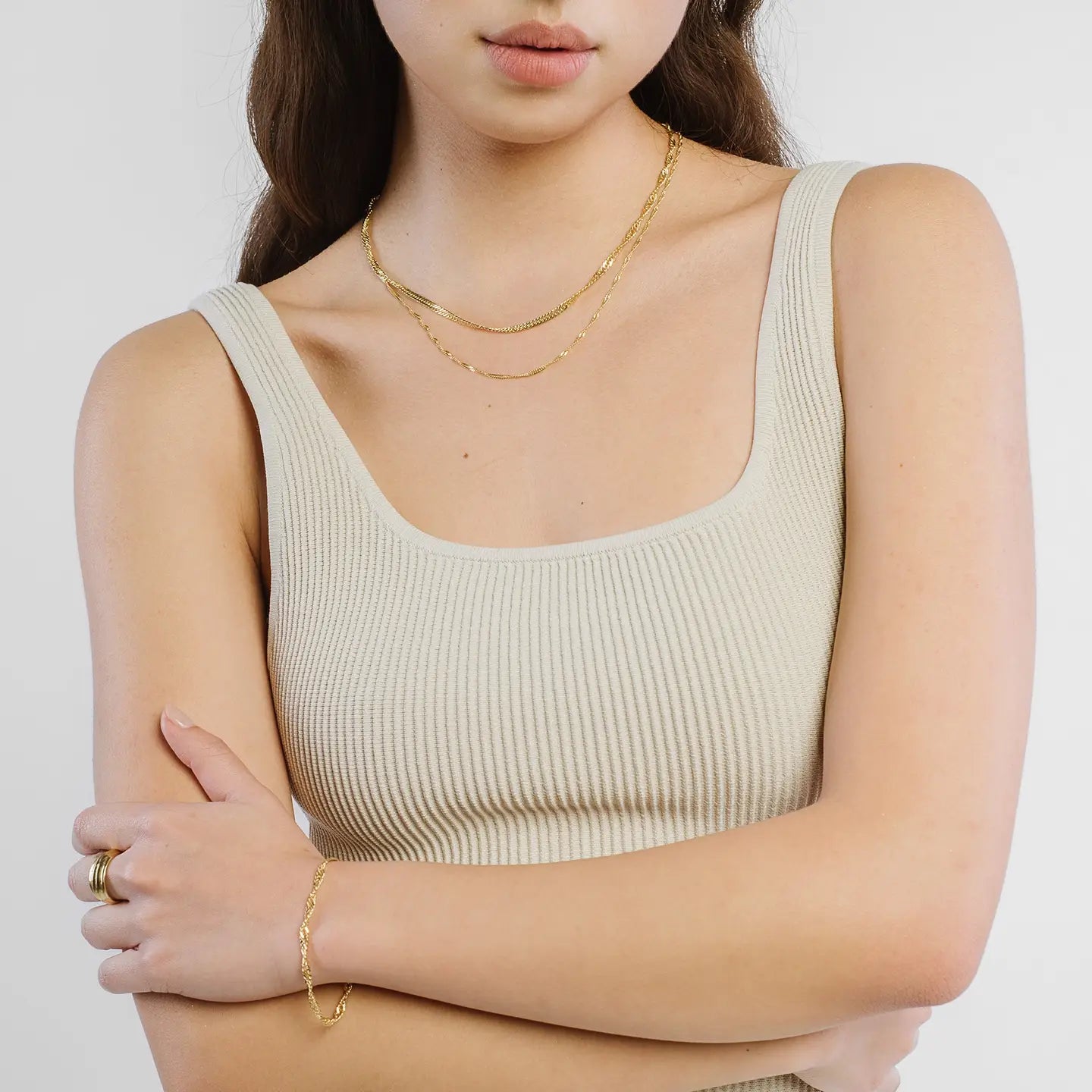 Thin Singapore Bracelet Gold - Kara Yoo - Public Mercantile