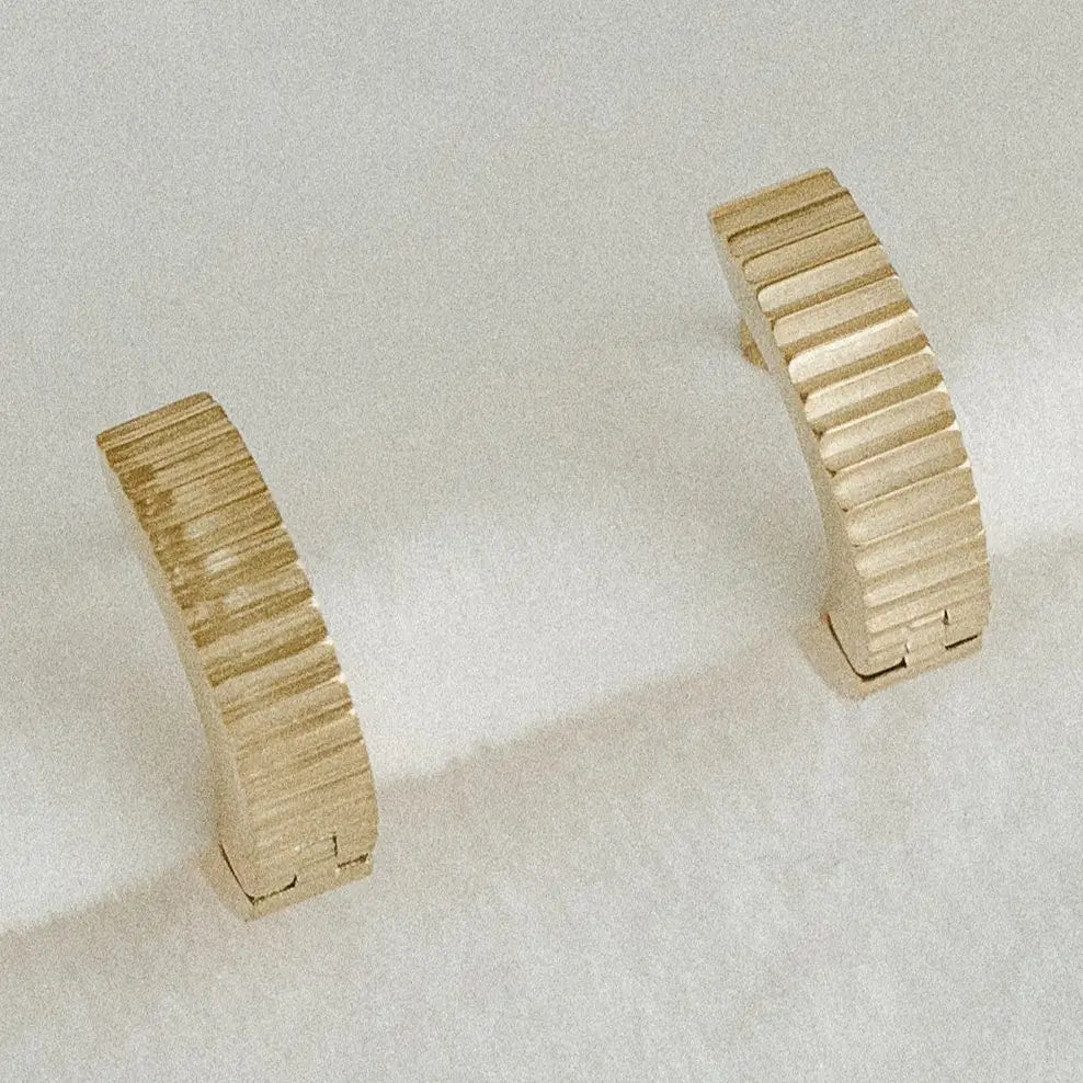 Aria Hoops Earrings — Petite Gold - Public Mercantile