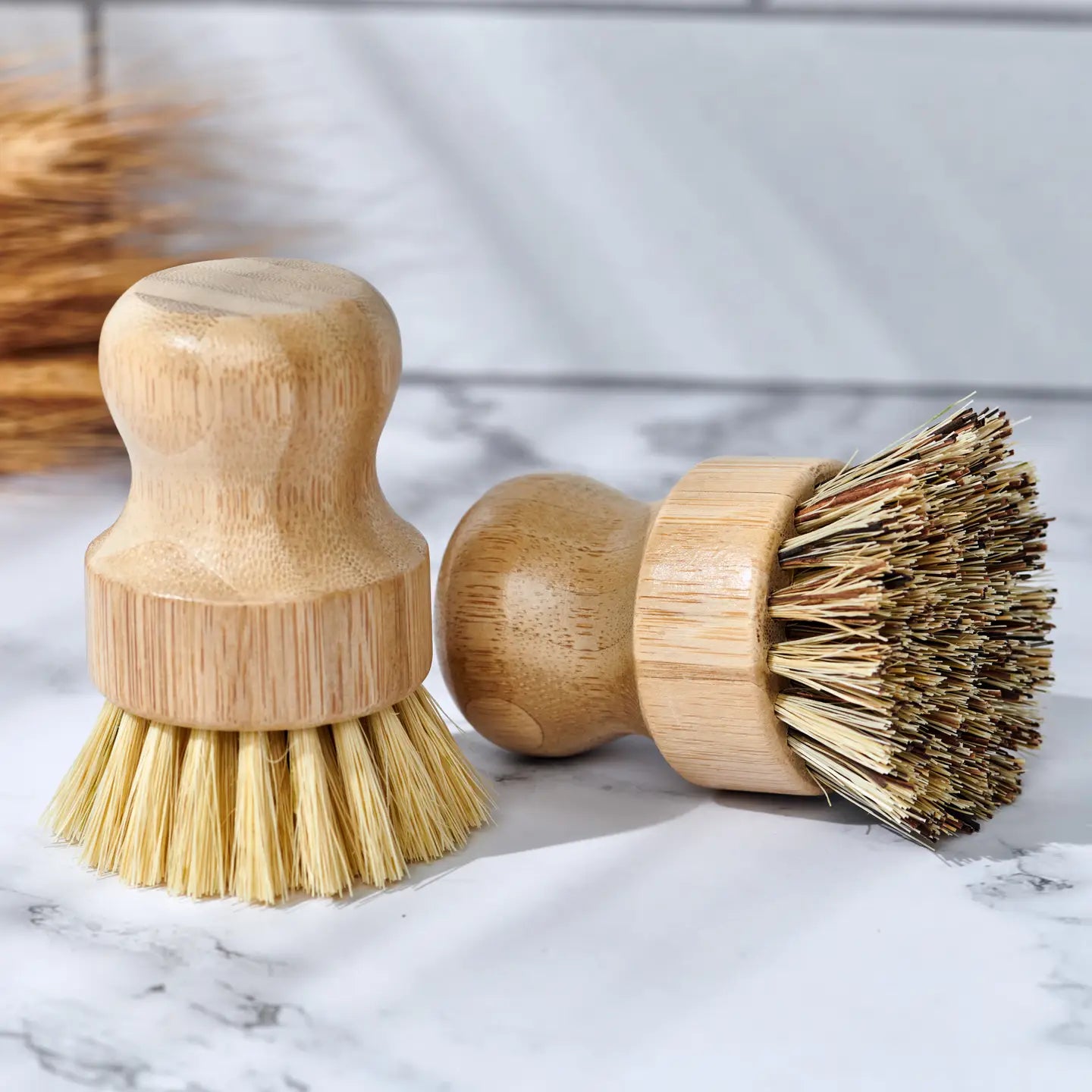 Brosse à vaisselle sans manche en bambou