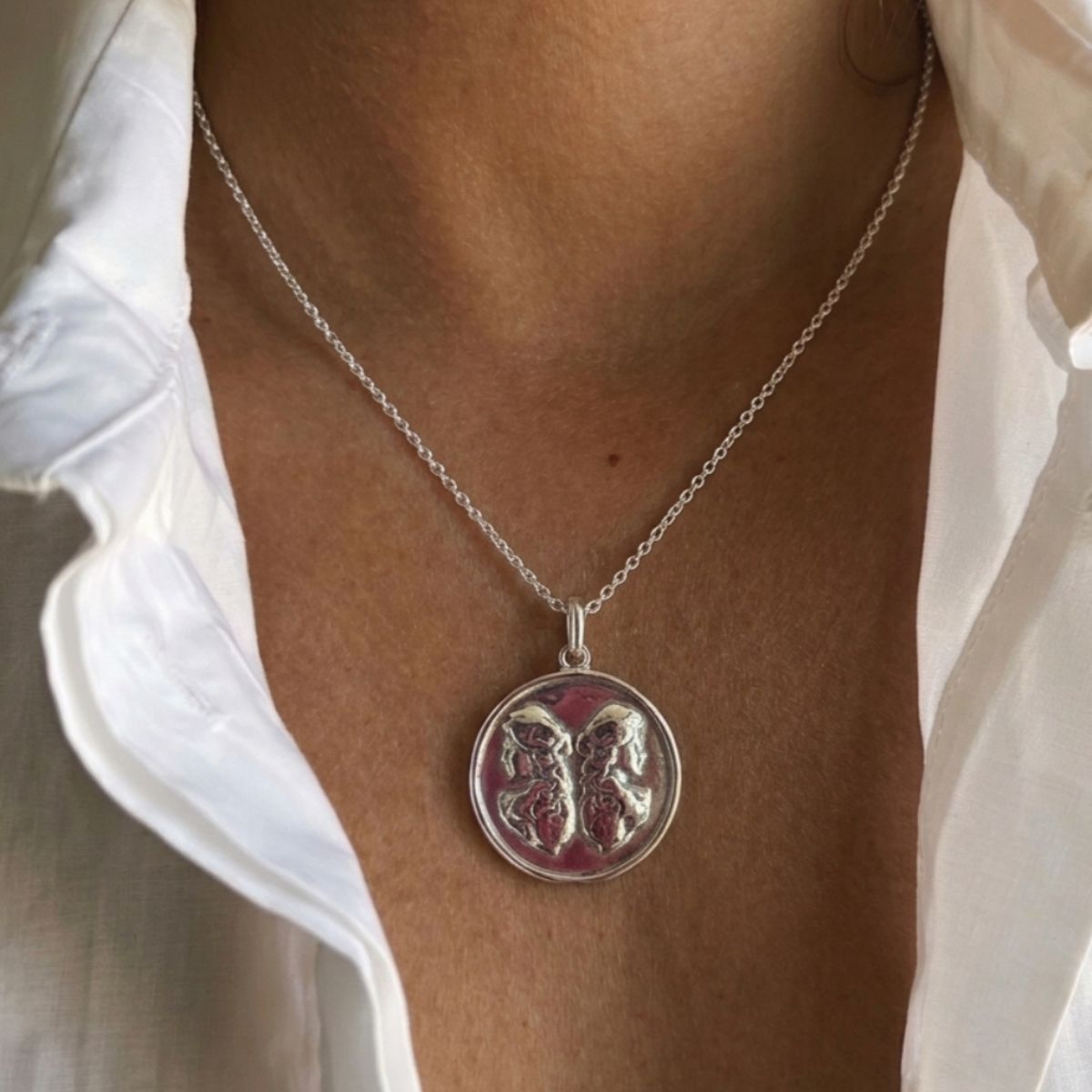 Baroque Pearl Zodiac Silver Necklace - Public Mercantile