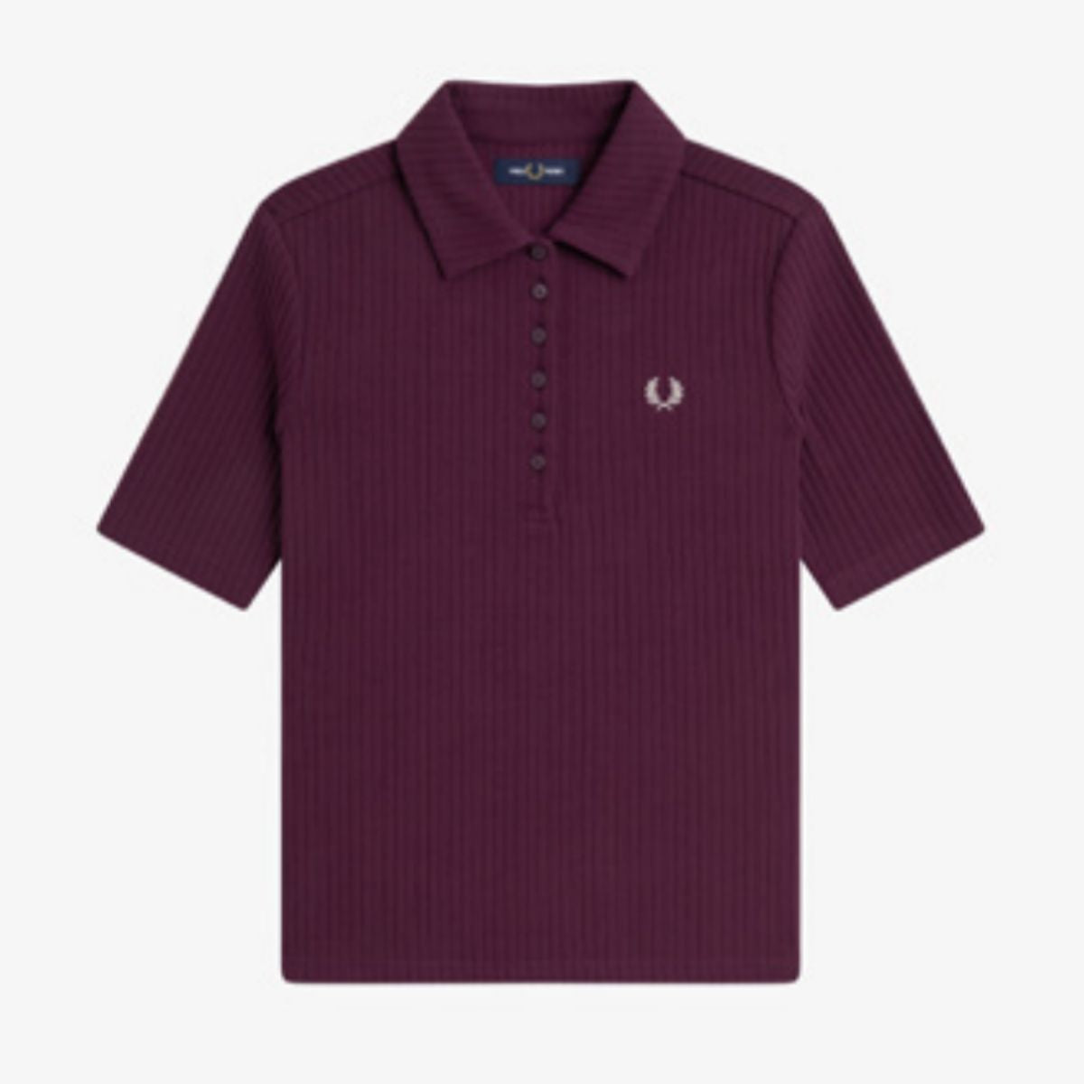 Fred Perry Wide Rib Polo Shirt — Plum - Public Mercantile