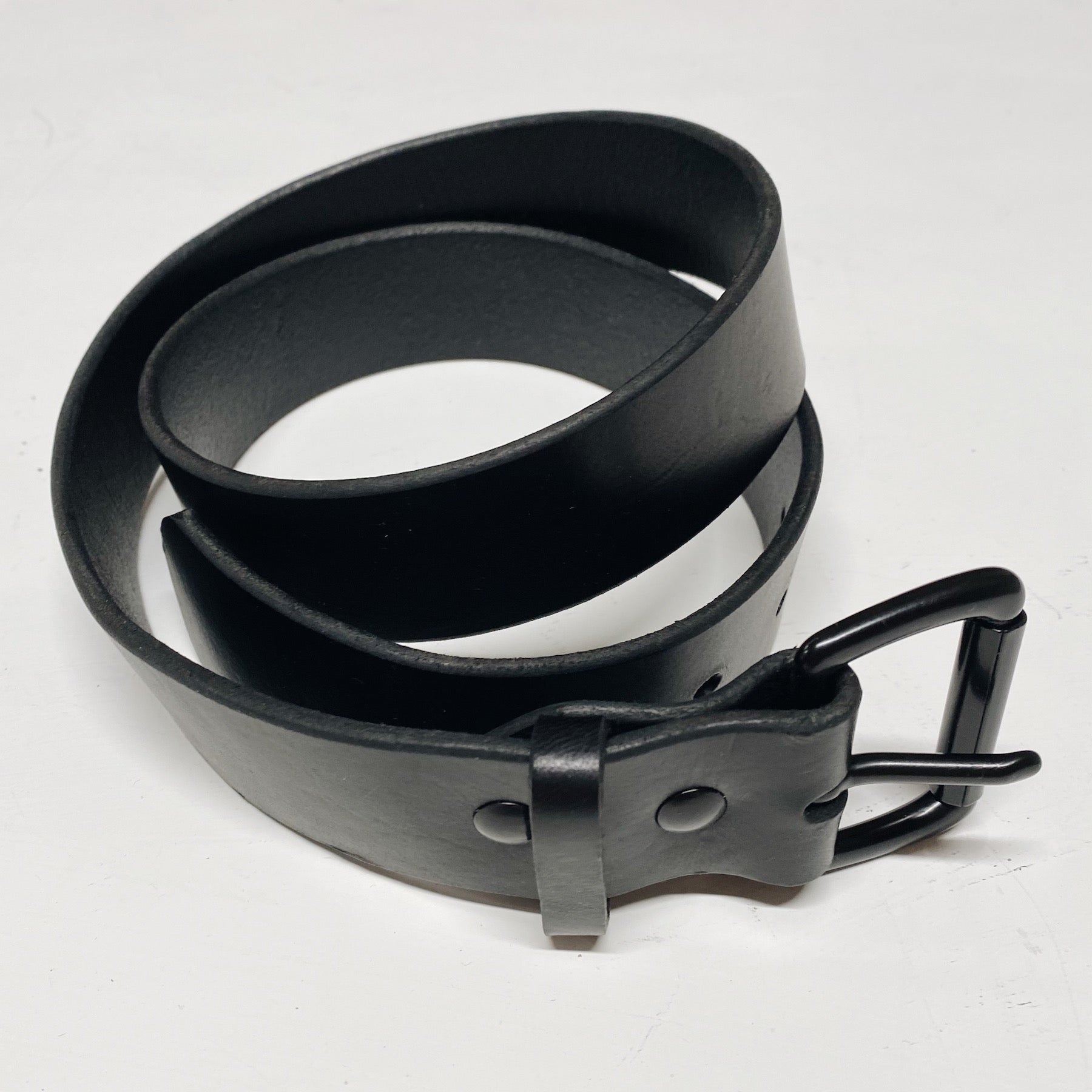 Oxford Leather Belt — Black