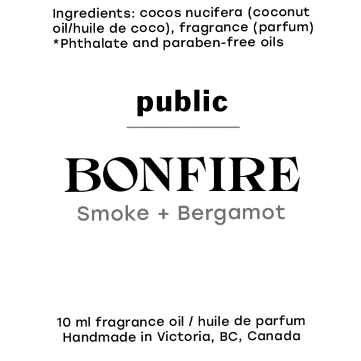 Bonfire Perfume Oil — Public