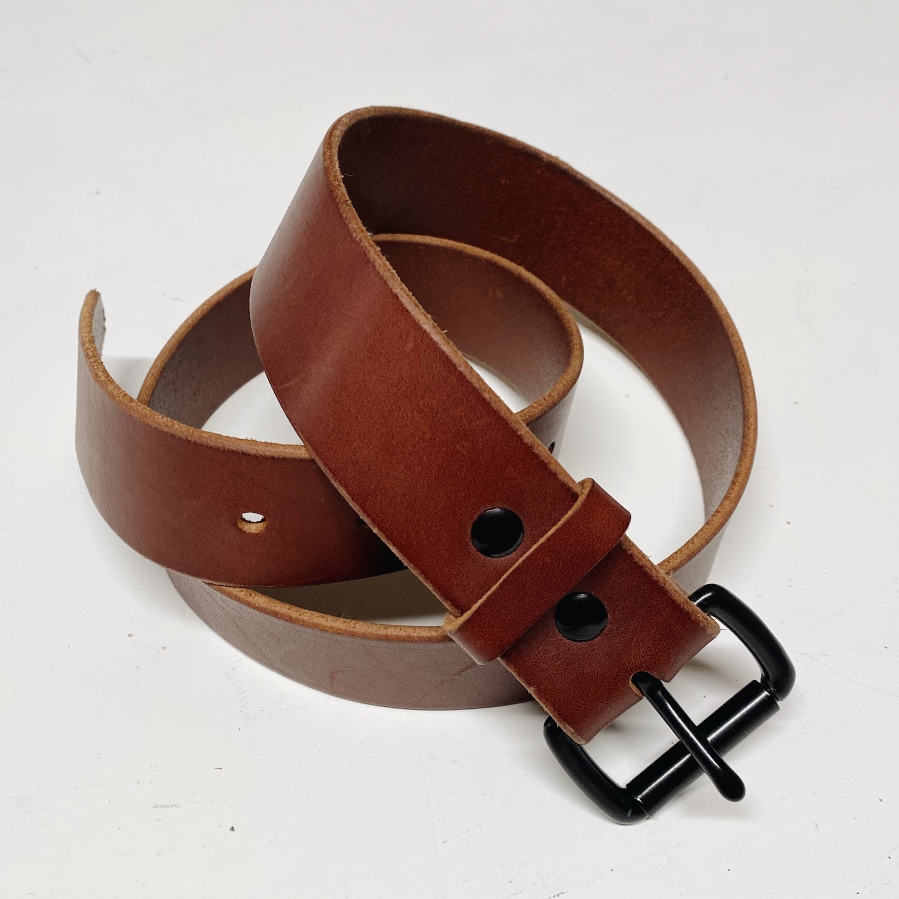 Oxford Leather Belt — Walnut