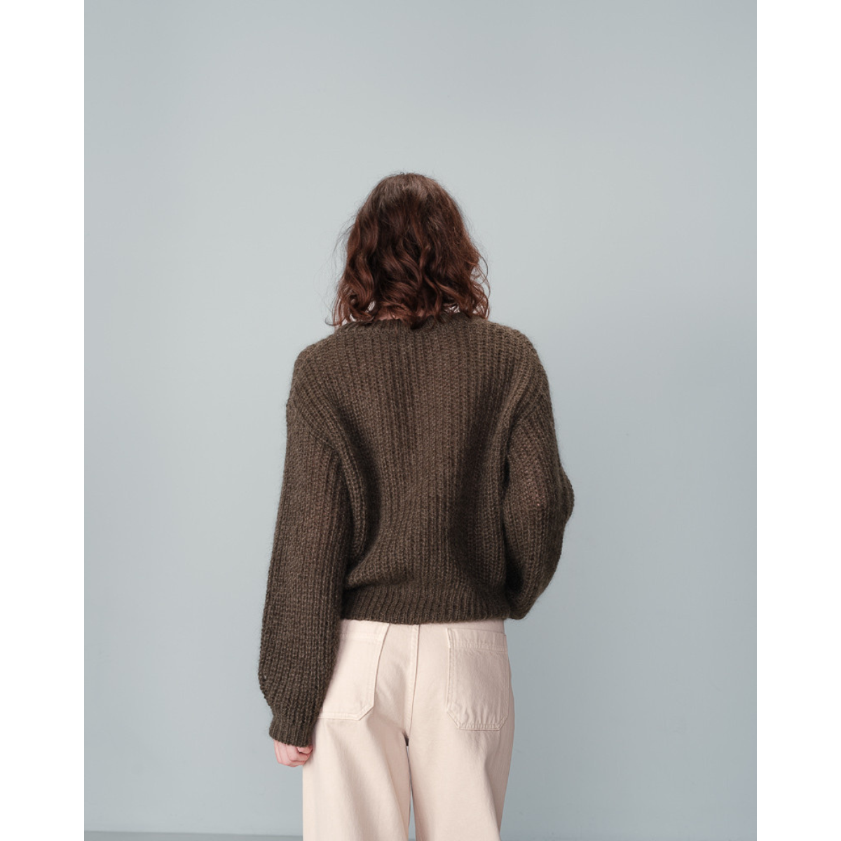 Grace & Mila Paris Naissance Kid Mohair Sweater — Khaki